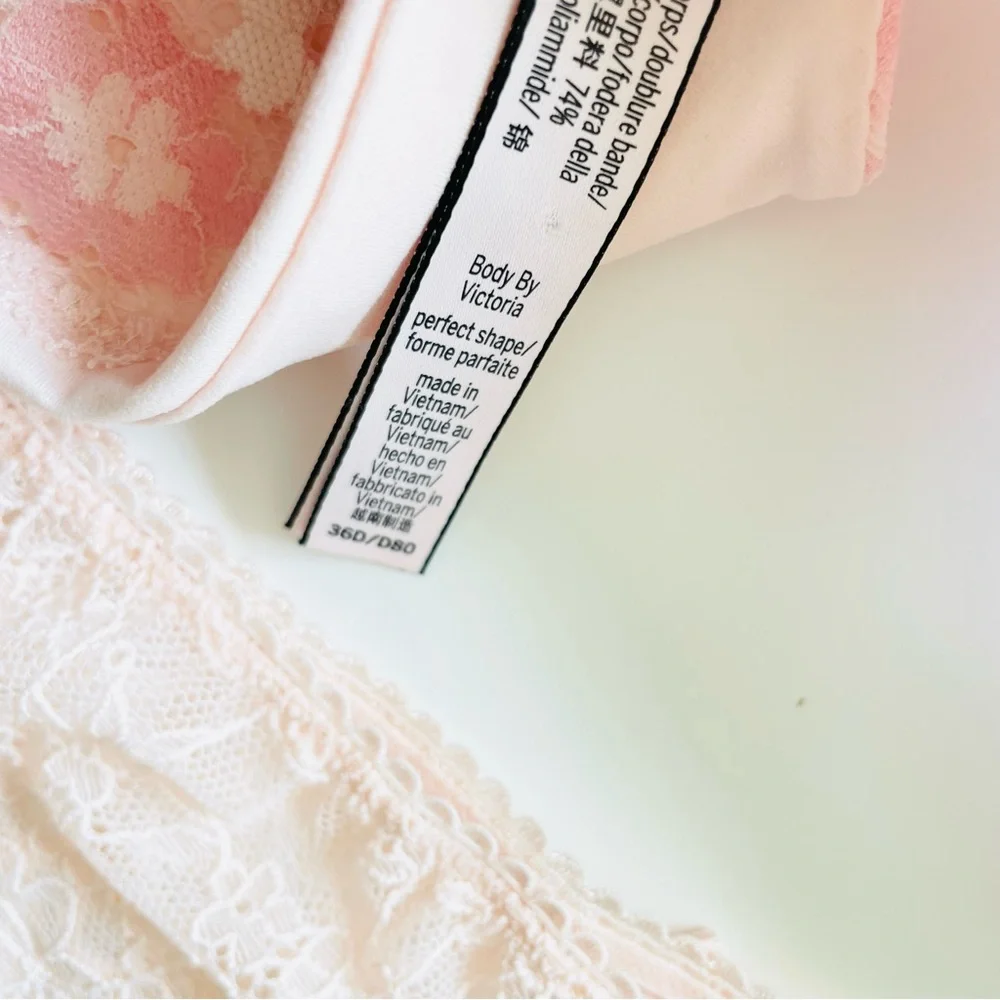36D XXL Victoria’s Secret pink lace bra set